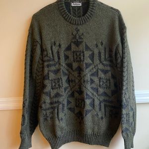 Vintage Olive Green Pulligan Sweater